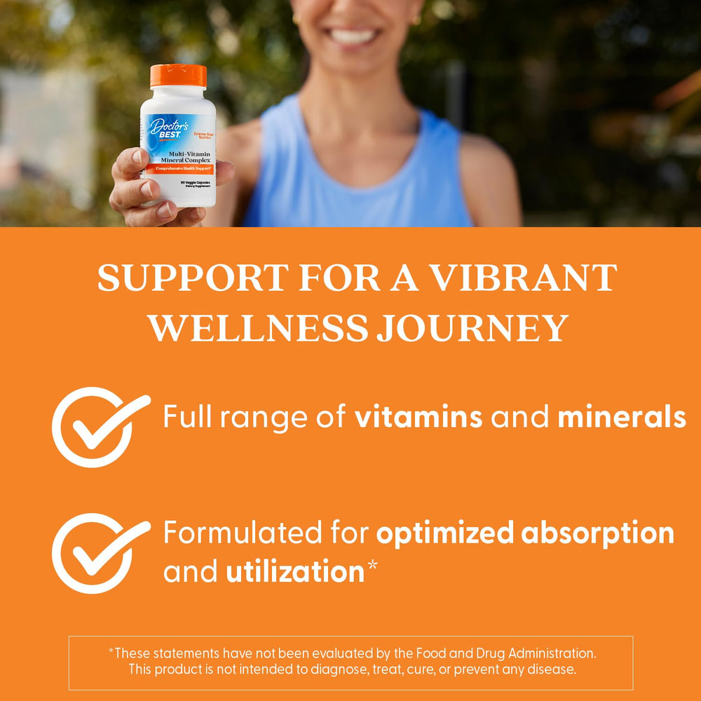 Non-GMO, gluten-free, vegan multi-vitamin mineral complex