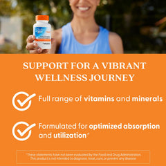 Non-GMO, gluten-free, vegan multi-vitamin mineral complex