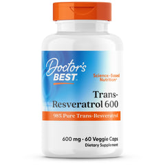 Doctor's Best Trans-Resveratrol 600 mg bottle label