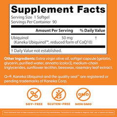 Doctor's Best Ubiquinol label close-up noting Kaneka QH reduced CoQ10 form