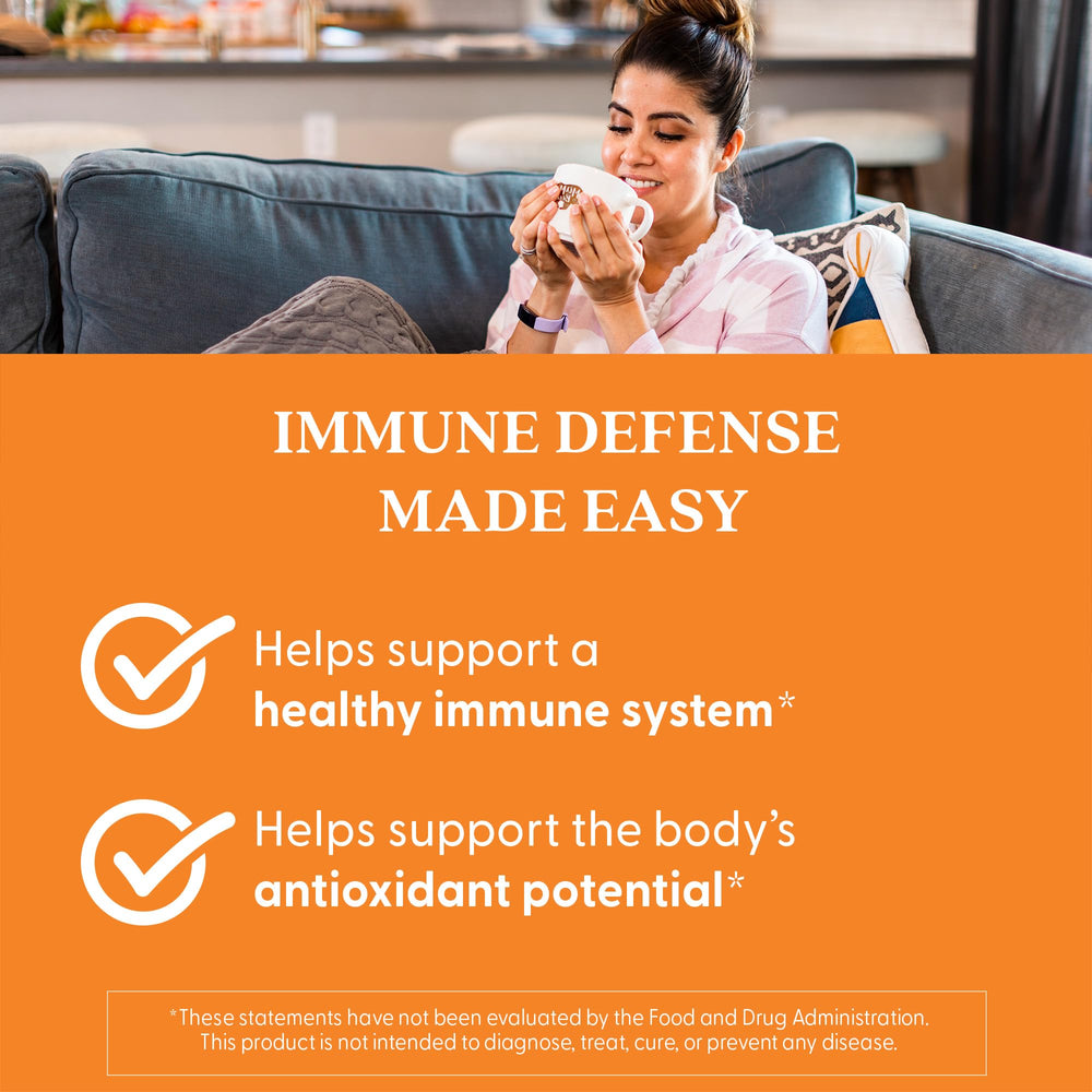 Illustration of immune support and antioxidant network