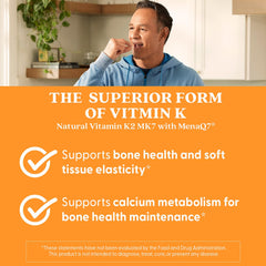 MenaQ7 Vitamin K2 MK-7 ingredient detail on label