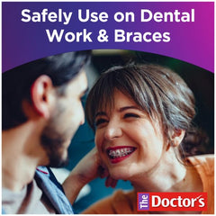 Gum-stimulating ridges on the dental pick end