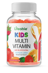 Front view of Doctors Finest Kids Multivitamin Gummies bottle and label