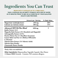 Supplement facts panel for Muscle Ezze Plus