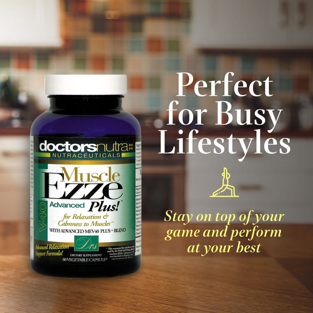 Gluten-free symbol with Muscle Ezze Plus packaging
