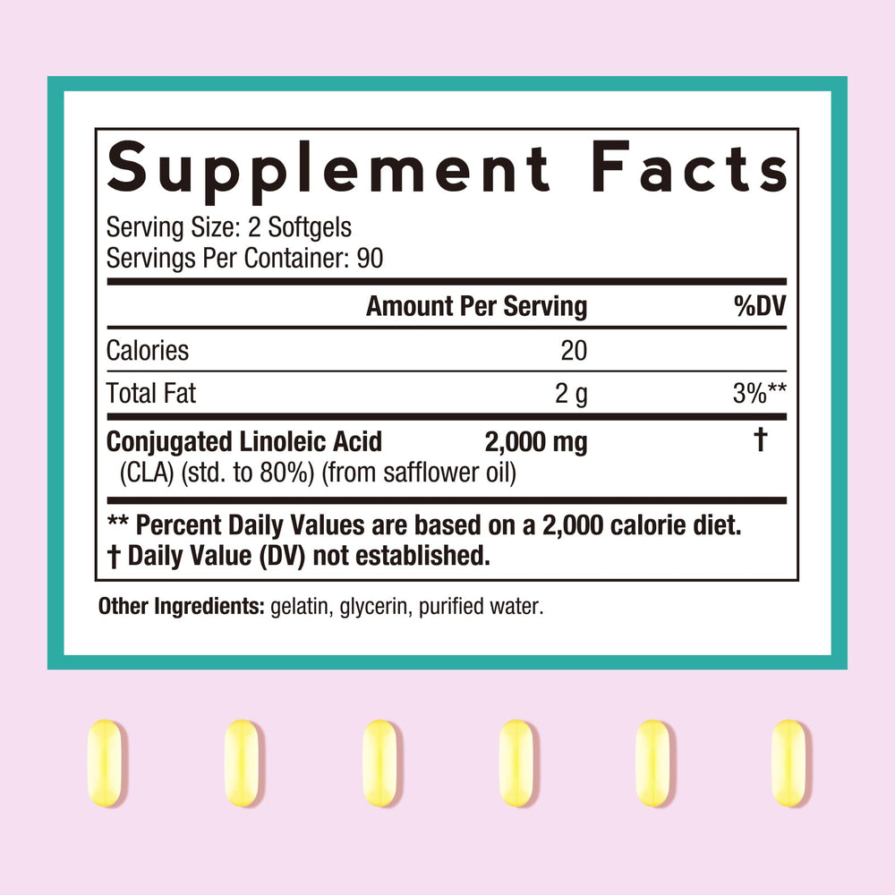 Doctor's Recipes CLA softgels close-up for easy daily use