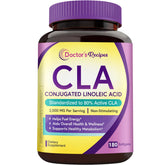 Doctor's Recipes CLA supplement bottle showing high-strength metabolism support