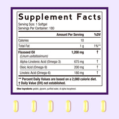 Close-up of flaxseed oil softgel capsules