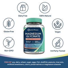 Magnesium glycinate supporting bone, nerve and energy health