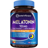 Bottle of Doctor's Recipes Melatonin 10 mg fast-dissolve tablets