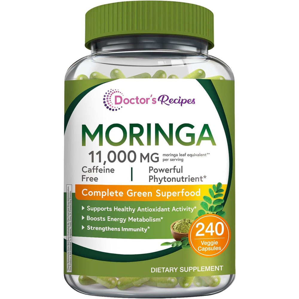 Doctor's Recipes Moringa 11,000 mg bottle label