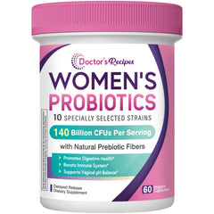 Doctor's Recipes Women's Probiotics bottle with 60 capsules