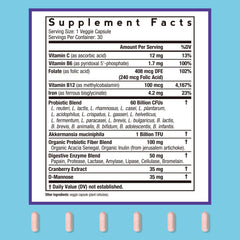 Capsules representing 60B CFU probiotic with Akkermansia muciniphila