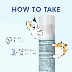 Dog and cat using Bark & Whiskers ubiquinol liquid pump