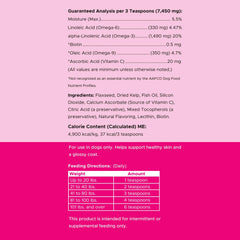 Dog food bowl with powder sprinkled on top