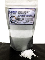 Close-up of magnesium chloride powder texture