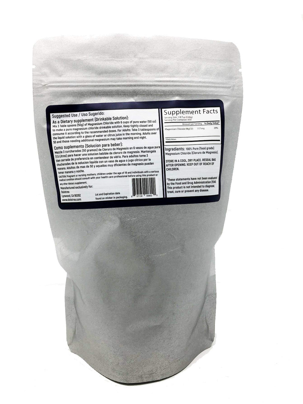 Dolotrex magnesium chloride 300 g packaging and label