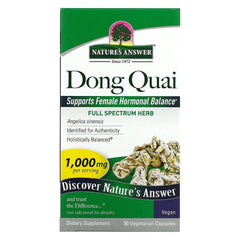 Nature's Answer Dong Quai Root 1000mg bottle label