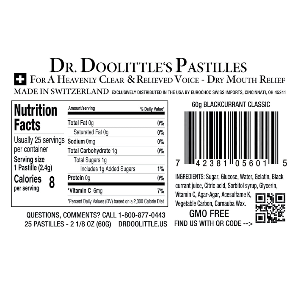 Doolittle Dr Classic Soft Fruit Pastilles 3-pack packaging