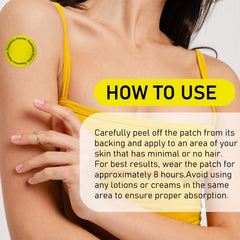 Person applying patch as part of daily wellness routine