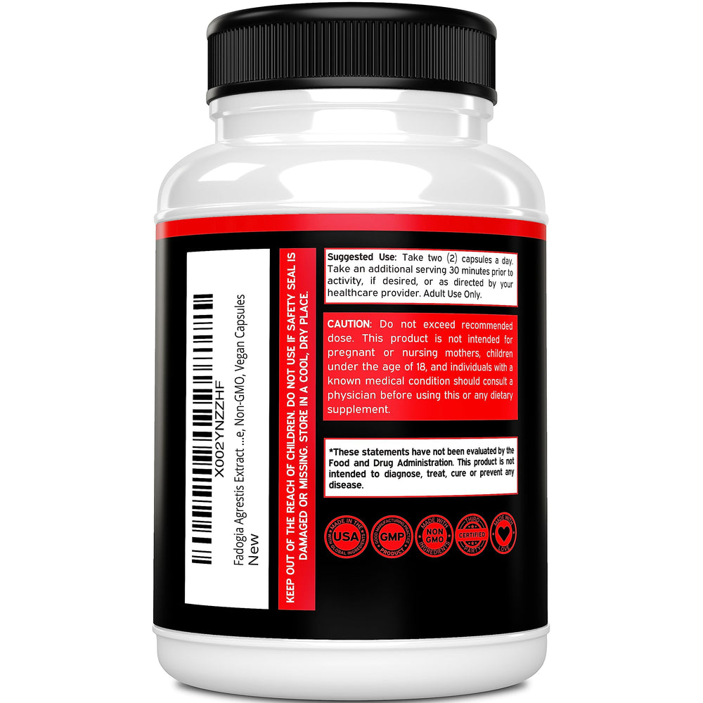 Dorado Nutrition fadogia-agrestis label showing third-party testing seal.