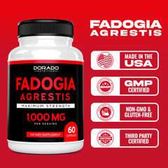 Dorado Nutrition fadogia-agrestis manufactured in USA GMP facility.