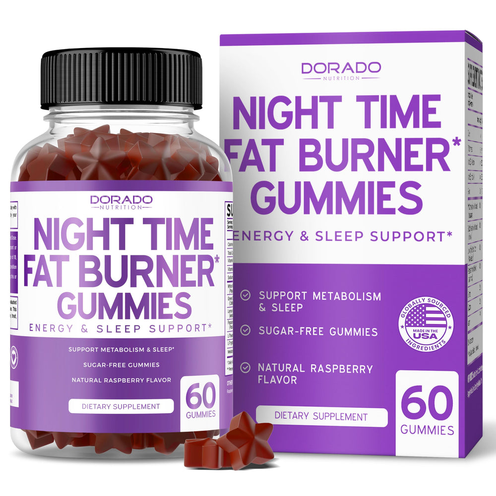 DORADO NUTRITION front packaging showing apple-flavored gummy bottle and benefits