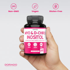 DORADO NUTRITION lifestyle image of woman taking capsule supporting routine