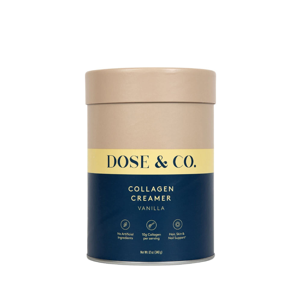 Front view of DOSE & CO Collagen Creamer Vanilla 12oz (340g)