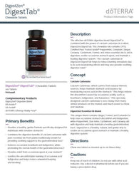 DigestZen DigestTab chewable tablet with key ingredients Ginger, Peppermint, Caraway, Coriander and Anise