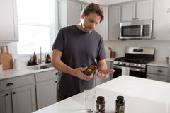 Close-up of doTERRA Microplex VMz bottle