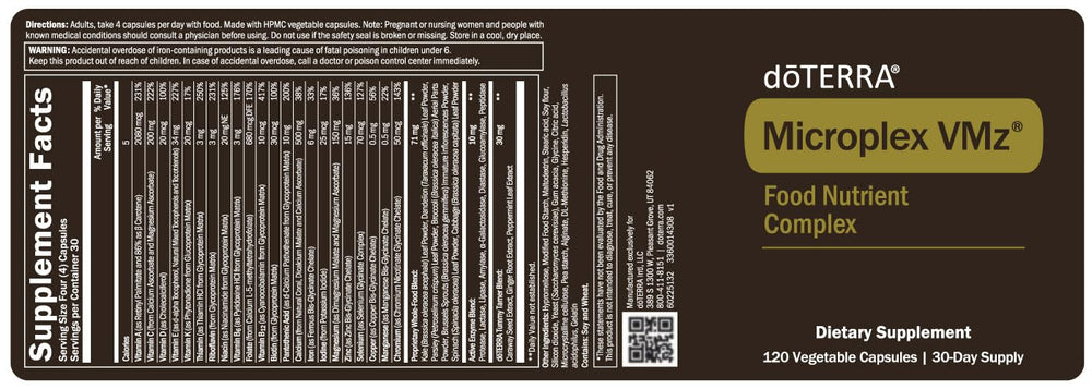 Plant-based capsules of Microplex VMz with natural blend