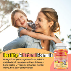 Strawberry and Banana flavored gummies close-up