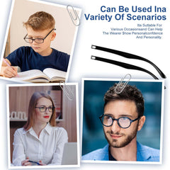 Double hinge design replacement temple for glasses