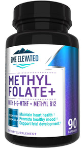 Front label of Double Strength Methyl Folate bottle