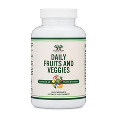 Double Wood Fruits and Vegetables supplement bottle label