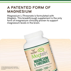 Double Wood Magnesium L-Threonate bottle on a clean desk setup