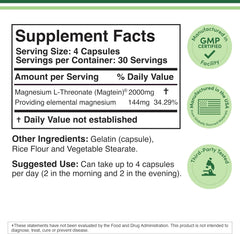 Double Wood Magnesium L-Threonate capsules close-up, highlighting absorption potential