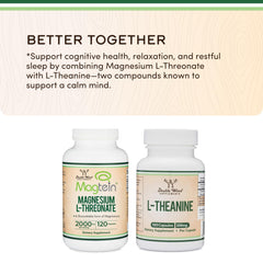 Double Wood Magnesium L-Threonate night routine with glass of water