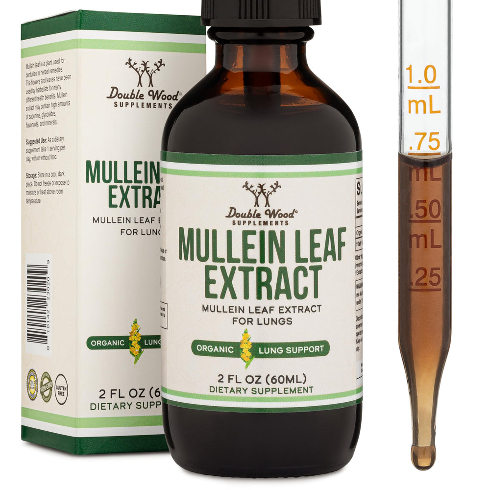 Double Wood Mullein Leaf Drops bottle 2 oz (60 servings)