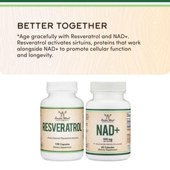 Label highlights 95% pure NAD+