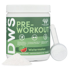 Double Wood preworkout 30-serving pack enables monthly training cycles.