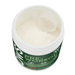 Double Wood preworkout bottle shot suggests long-lasting energy support.