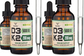 Front view of Double Wood Vitamin D3 K2 liquid drops bottle in pack of 2