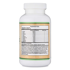 Double Wood Essential Amino Acids bottle label closeup emphasizes quality and ingredient transparency.