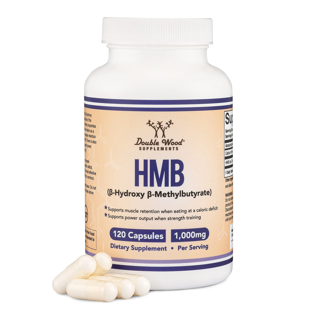 Double Wood HMB supplement bottle front view