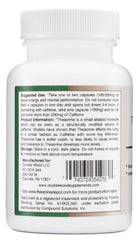 Double Wood Theacrine label-detail emphasizes USA-made statement and global ingredient sourcing for quality
