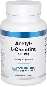 Douglas Laboratories Acetyl L-Carnitine 500 mg bottle with 60 capsules