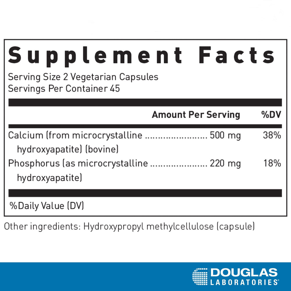 Bones and teeth diagram highlighting hydroxyapatite nutrients